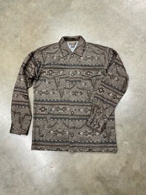 Ariat Brown & Gray Southwestern Pattern Shirt Jacket